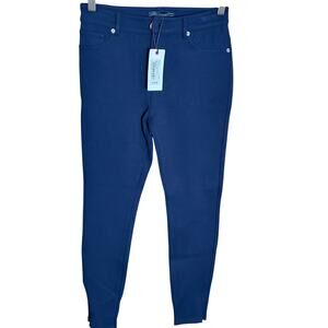 Ted Baker Strenti Navy Stretch Skinny Pants‎ Ankle Zip Ponte Trousers Size 1 NWT
